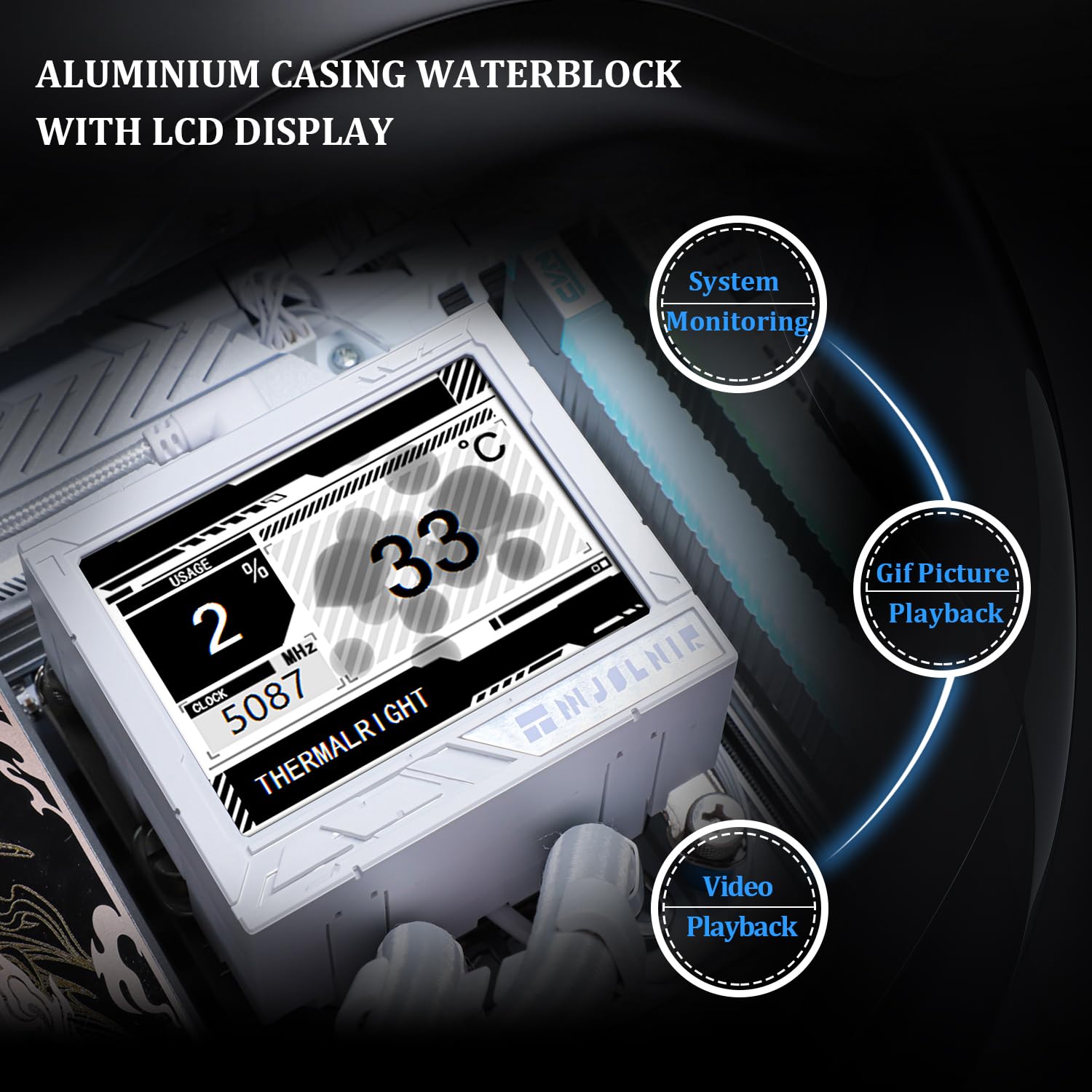 Thermalright Liquid Cooler Mjolnir Vision X 360 LCD ARGB White Without fan Thermalright Liquid Cooler Mjolnir Vision X 360 LCD ARGB White Without fan